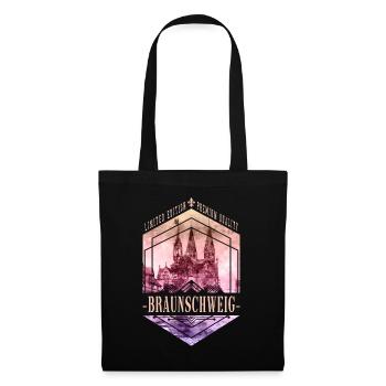 Braunschweig Deutschland Stadt Skyline Heimat - Stoffbeutel - Schwarz - Vorne