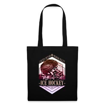 Eishockey Helm Vintage Retro Spieler Sport Team - Stoffbeutel - Schwarz - Vorne