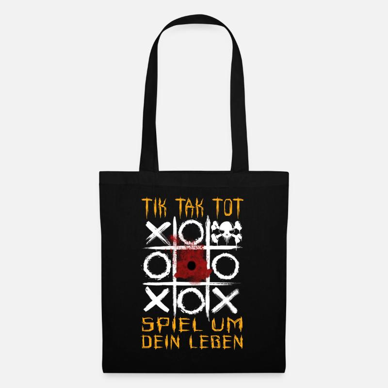 Tik Tak Tot - Spiel um dein Leben - Stoffbeutel - Schwarz