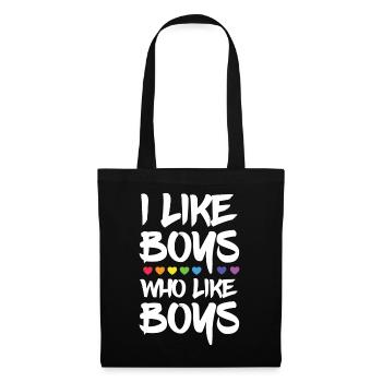 Mois de la fierté LGBTQ - J’aime les garçons qui aiment les garçons - Sac en tissu - noir - Devant