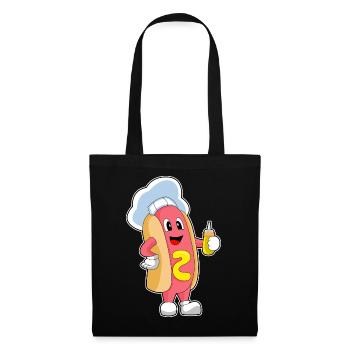 Hotdog Koch Senf Kochen - Stoffbeutel - Schwarz - Vorne