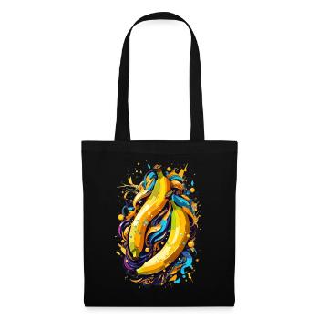 Bananes - Sac en tissu - noir - Devant