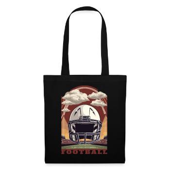 Football Helm - Stoffbeutel - Schwarz - Vorne
