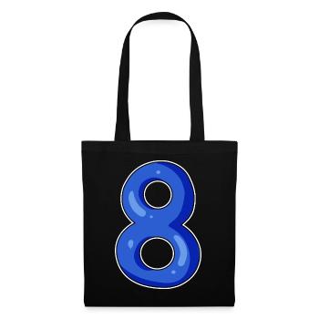 Number 8 Number Eight Motif Blue - Tote Bag - black - Front
