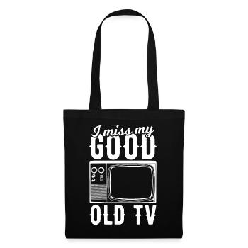Mon vieux téléviseur me manque - Sac en tissu - noir - Devant