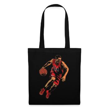 Basketballer Grafik - Stoffbeutel - Schwarz - Vorne
