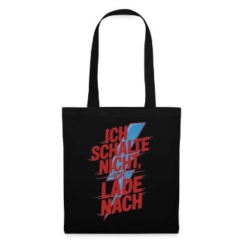 Je ne me déplace pas, je recharge - Sac en tissu - noir - Devant