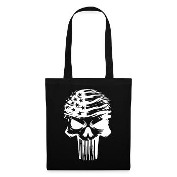 Star-Spangled Skull Graphic Design - Tote Bag - black - Front