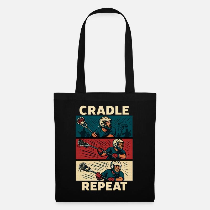 Cradle. Rip. Repeat. – Lacrosse routine - Tote Bag - black