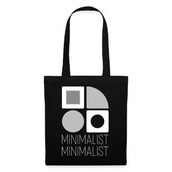 Minimalist geometry greys on white - Tote Bag - black - Front