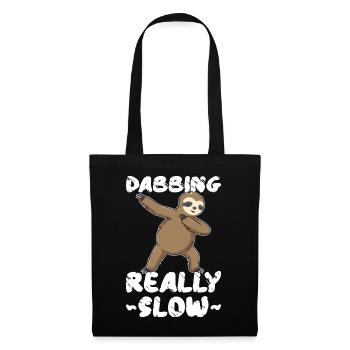 Dabbing Really Slow Faultier - Stoffbeutel - Schwarz - Vorne