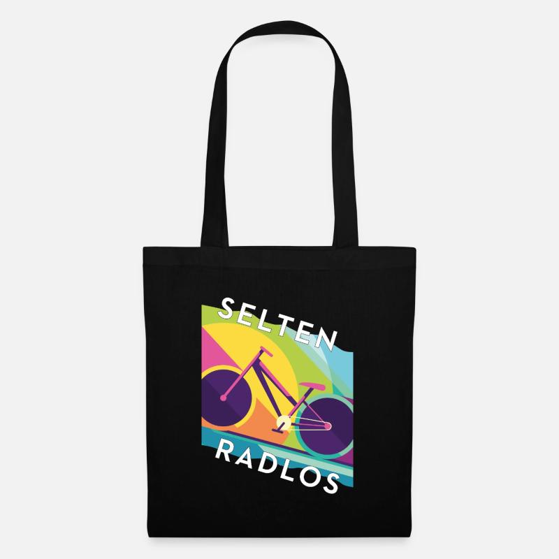 Rarement sans roues – Colorblocking de conception de vélo de route - Sac en tissu - noir