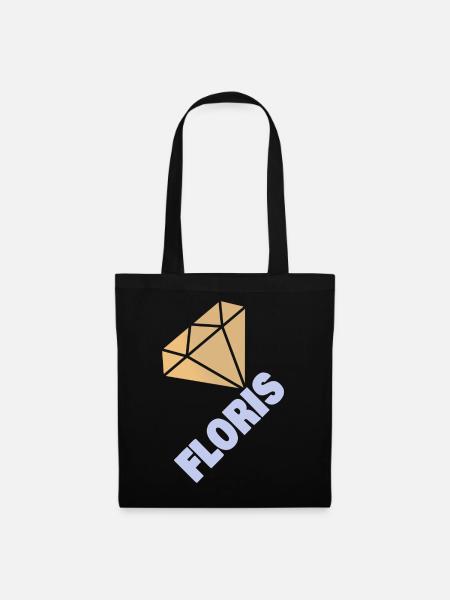 Geschenk für Floris - Stoffbeutel - Schwarz