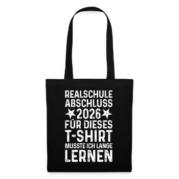 Graduation 2026 Realschule T-Shirt - Tote Bag - black - Front