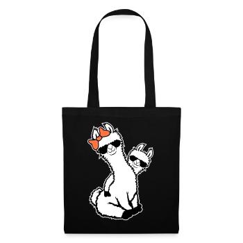 2 Llamas Mom Kid Cool Mom Sunglasses Mom - Tote Bag - black - Front