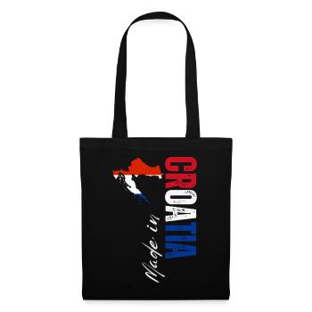 Made in Croatia, born in Croatia - Tote Bag - black - Front