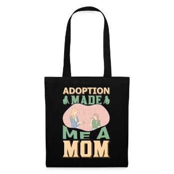  Adoption Made Me a Mom Proud Shirt - Tote Bag - black - Front