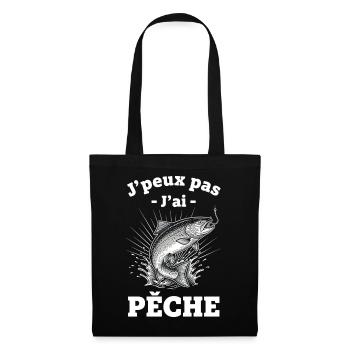 J'peux pas j'ai Pêche - Sac en tissu - noir - Devant