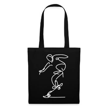 Skateboarder Drawing - Tote Bag - black - Front