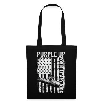 Violet pour les enfants militaires (sous-catégorie Enfant militaire) - Sac en tissu - noir - Devant