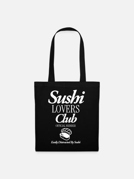Sushi Lovers Club - Stoffbeutel - Schwarz
