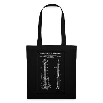 Plan de brevet pour la basse - Sac en tissu - noir - Devant
