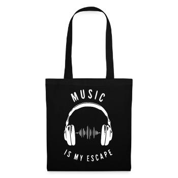 La musique est mon échappatoire - Sac en tissu - noir - Devant