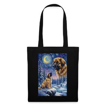 Le chien mème de Hurlement à la Lune Leonberger - Sac en tissu - noir - Devant