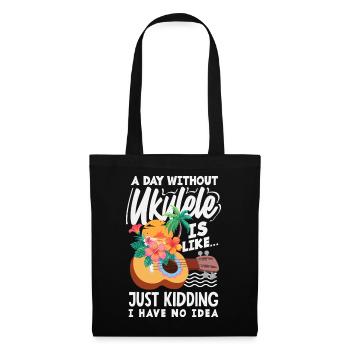 Funny Ukulele Designs and Sayings - Tote Bag - black - Front