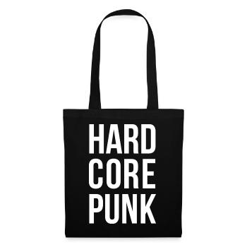 Hardcore punk Typographie audacieuse - Sac en tissu - noir - Devant