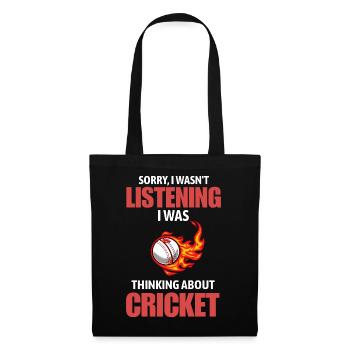 Funny Cricket Lover Gift for Player Coach Dad - Tote Bag - black - Front