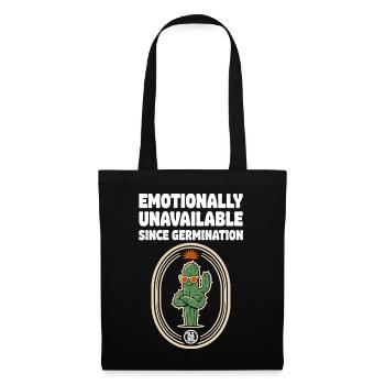 Emotionally Unavailable Cactus Humor - Tote Bag - black - Front