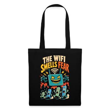 The WiFi Feels Fear – WLAN-Horror - Stoffbeutel - Schwarz - Vorne