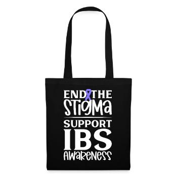 IBS Awareness - Stigma beenden - Stoffbeutel - Schwarz - Vorne
