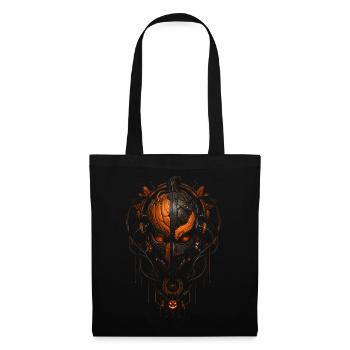 Verfluchter Steampunk-Kürbis – Halloween - Stoffbeutel - Schwarz - Vorne