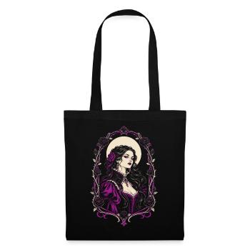 Die Vampirin mit den schwarzen Rosen - Stoffbeutel - Schwarz - Vorne