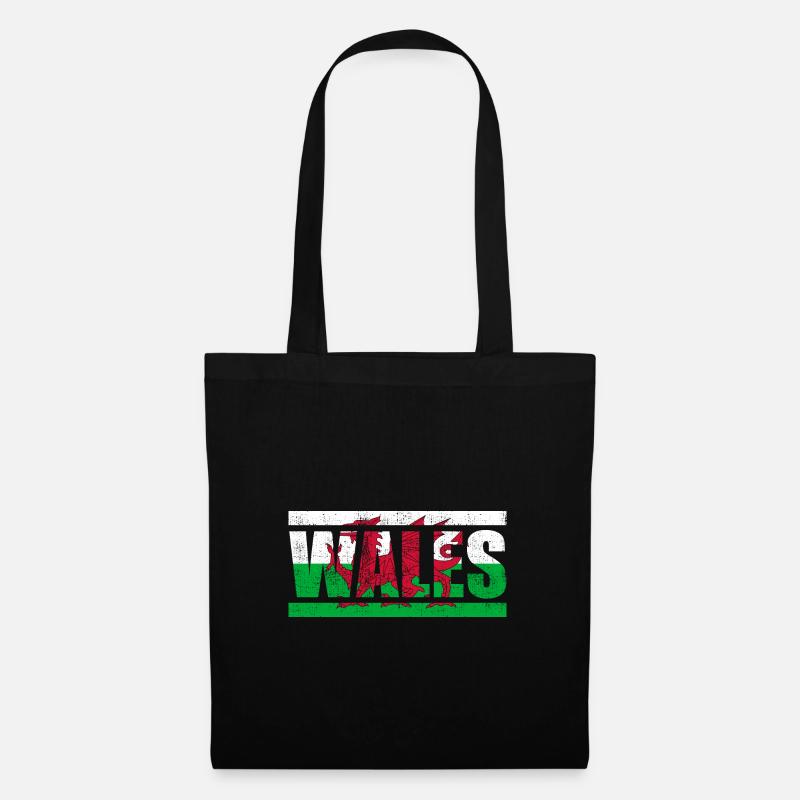 Pays de Galles - Sac en tissu - noir