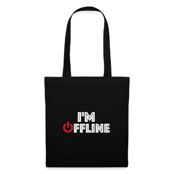 Ich bin offline | Internet, Informatik, Gamer - Stoffbeutel - Schwarz - Vorne