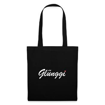 Glünggi | Schweiz, Schweizerdeutsch, Dialekt - Stoffbeutel - Schwarz - Vorne
