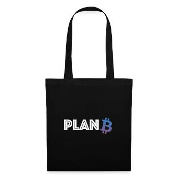 Plan B, Bitcoin | Argent, Bourse, Ethereum, Finance - Sac en tissu - noir - Devant