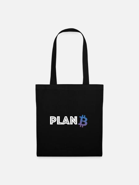 Plan B, Bitcoin | Argent, Bourse, Ethereum, Finance - Sac en tissu - noir