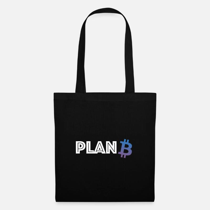 Plan B, Bitcoin | Argent, Bourse, Ethereum, Finance - Sac en tissu - noir