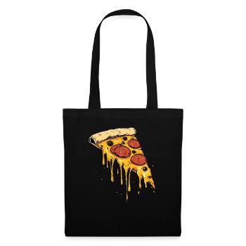 I love pizza - Stoffbeutel - Schwarz - Vorne