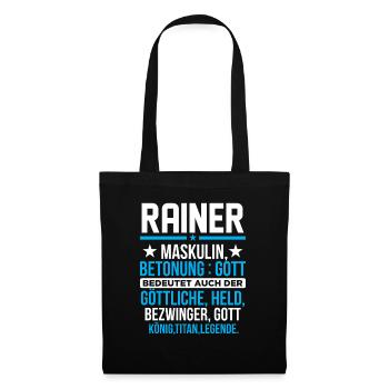 RAINER - Titan - Stoffbeutel - Schwarz - Vorne