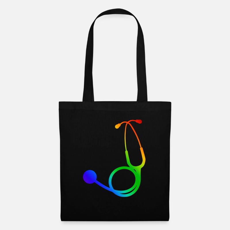 Stéthoscope de couleur | Stethoscope coloured - Sac en tissu - noir