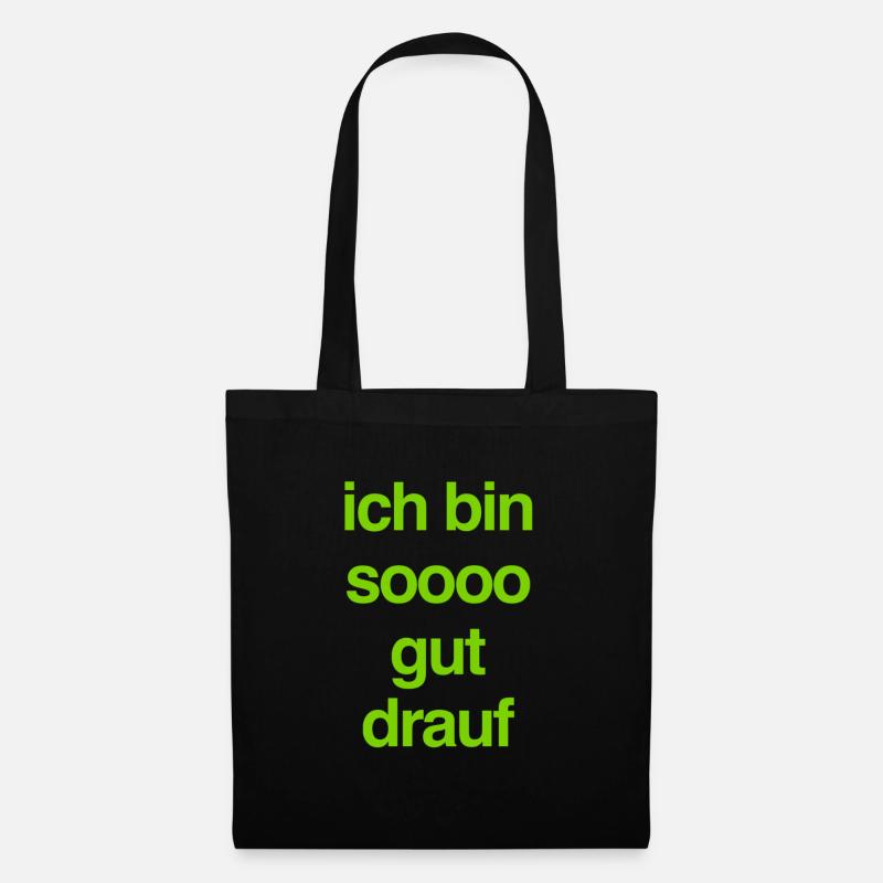 gute Laune - Stoffbeutel - Schwarz