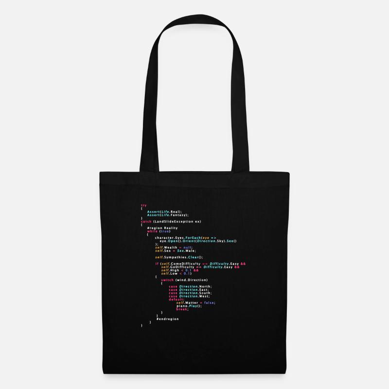 Is This The Real Life Coding Programming - Tote Bag - black