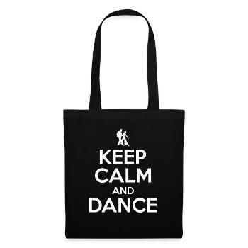 Keep calm and dance - salsa dancer gift - Tote Bag - black - Front