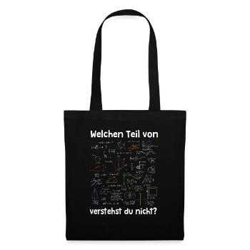 Mathematik Lustig Welchen Teil Verstehst Du Nicht - Stoffbeutel - Schwarz - Vorne