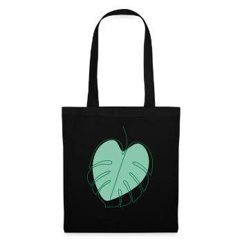 Monstera - Sac en tissu - noir - Devant